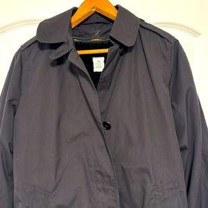 Military raincoat, black, with liner, size 10R